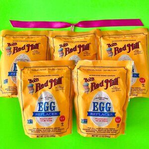 5 Bob's Red Mill Gluten Free Egg Replacer Powder Vegan GF 12oz Baking 5 Pack NEW